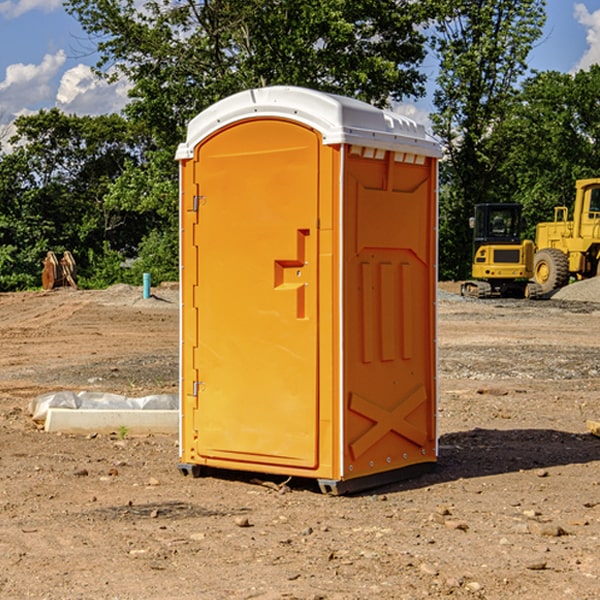 how often are the porta potties cleaned and serviced during a rental period in Bay Ohio